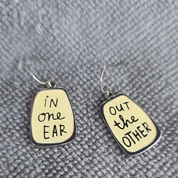 Hallmark Jewelry - Hallmark Silver and Cream Earrings